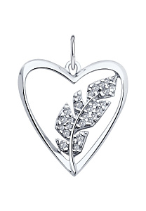 Подвеска SOKOLOV - Серебро 925, Фианит (арт. 94033184)