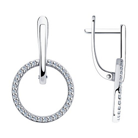 Серьги SOKOLOV - Серебро 925, Фианит (арт. 94025875)