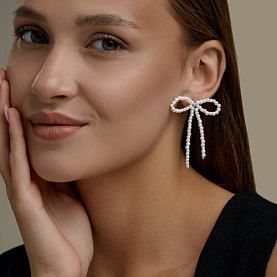 Серьги SOKOLOV - Серебро 925, Жемчуг синтетический (арт. 94027530)