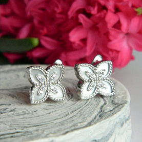 Серьги Галатея - Серебро 925, Перламутр, Фианит (арт. 3609.1)