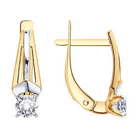 Серьги SOKOLOV - Золото 585, Фианит (арт. 0200797)