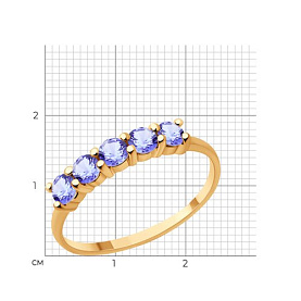 Кольцо SOKOLOV - Серебро 925, Танзанит (арт. 92014393)