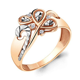 Кольцо Аквамарин - Серебро 925, Фианит (арт. 68634А.6)