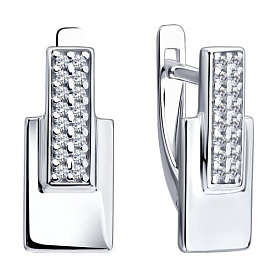 Серьги Diamant - Серебро 925, Фианит (арт. 94-120-02443-1)