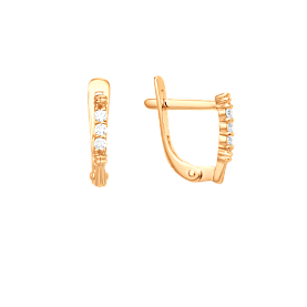 Серьги ЮФ Династия - Золото 585, Фианит (арт. 001252-1102)