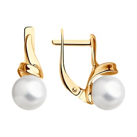 Серьги SOKOLOV - Серебро 925, Жемчуг имитация (арт. 93021121)