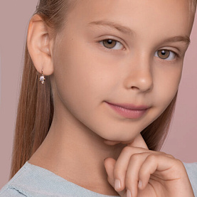Серьги SOKOLOV - Золото 375, Фианит (арт. 029431-4)