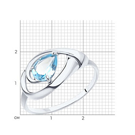 Кольцо Diamant - Серебро 925, Топаз (арт. 94-310-00594-1)