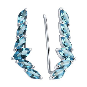 Серьги Diamant - Серебро 925, Синтетический ситалл (арт. 94-320-02173-1)