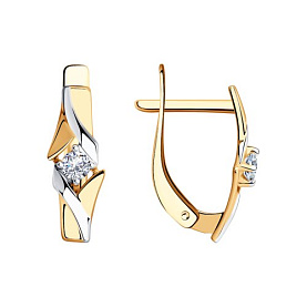 Серьги SOKOLOV - Золото 585, Фианит (арт. 027311)