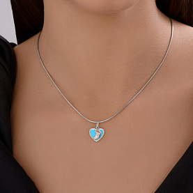 Подвеска Diamant - Серебро 925, Фианит, Эмаль (арт. 94-130-02222-1)