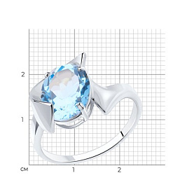 Кольцо SOKOLOV - Серебро 925, Топаз (арт. 92011948)
