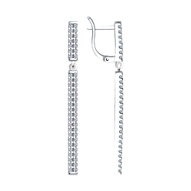 Серьги SOKOLOV - Серебро 925, Фианит (арт. 94021791)