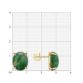 Серьги SOKOLOV - Серебро 925, Жадеит (арт. 83020502)