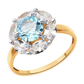 Кольцо Diamant - Золото 585, Топаз, Фианит (арт. 51-310-02100-1)