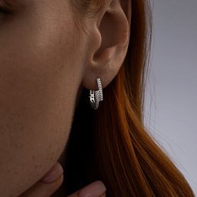 Серьги SOKOLOV - Серебро 925, Фианит (арт. 94025696)