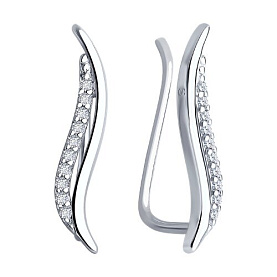 Серьги SOKOLOV - Серебро 925, Фианит (арт. 94021850)