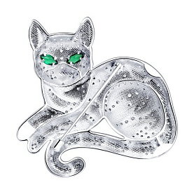 Брошь SOKOLOV - Серебро 925, Фианит, Эмаль (арт. 94049011)