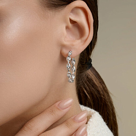 Серьги SOKOLOV - Серебро 925, Фианит (арт. 94027344)