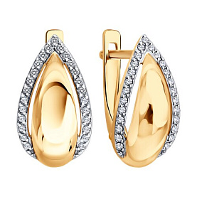 Серьги SOKOLOV - Золото 585, Фианит (арт. 0200949)