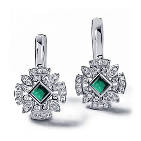 Серьги Platinum Lab. - Платина 950 (арт. ПС-275И-02)