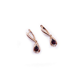 Серьги ЮФ Династия - Золото 375, Гранат (арт. 027092-5350)