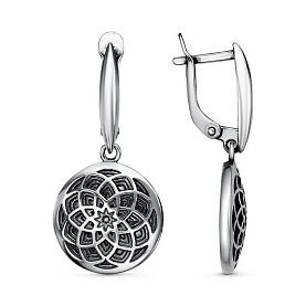 Серьги Красная пресня - Серебро 925 (арт. 33015456)