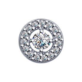 Подвеска SOKOLOV - Серебро 925, Фианит (арт. 94031942)