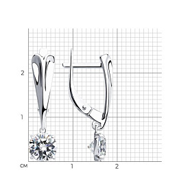 Серьги SOKOLOV - Серебро 925, Фианит (арт. 94023476)