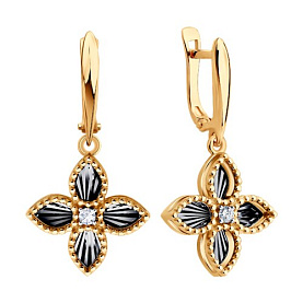 Серьги Diamant - Золото 585, Фианит (арт. 51-121-02984-1)