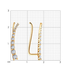 Серьги SOKOLOV - Золото 375, Фианит (арт. 31-120-02548-1)