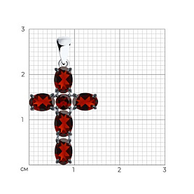 Подвеска SOKOLOV - Серебро 925, Гранат (арт. 92030746)