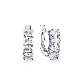 Серьги Дар - Серебро 925, Фианит (арт. С-3763рс200)