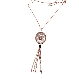 Колье Кабаровских - Серебро 925, Оникс, Перламутр (арт. 16-7030-6287)