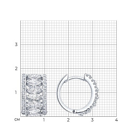 Серьги Diamant - Серебро 925, Фианит (арт. 94-120-00200-1)