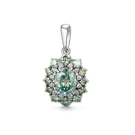 Подвеска Дар - Серебро 925, Синтетический муассанит (арт. П-5166рс1613900)