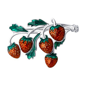 Брошь SOKOLOV - Серебро 925, Эмаль (арт. 94040285)