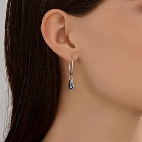 Серьги Diamant - Серебро 925, Эмаль (арт. 94-124-02264-1)