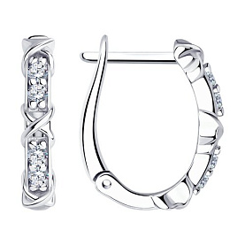 Серьги SOKOLOV - Серебро 925, Фианит (арт. 94025079)