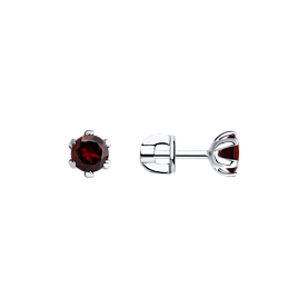Серьги SOKOLOV - Серебро 925, Гранат (арт. 92020038)
