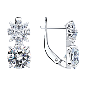 Серьги SOKOLOV - Серебро 925, Фианит (арт. 94022614)