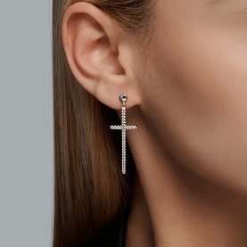 Серьги SOKOLOV - Серебро 925, Фианит (арт. 94023774)