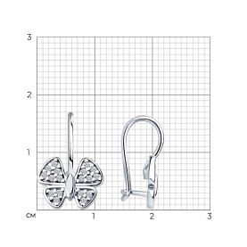 Серьги Diamant - Серебро 925, Фианит (арт. 94-120-02184-1)