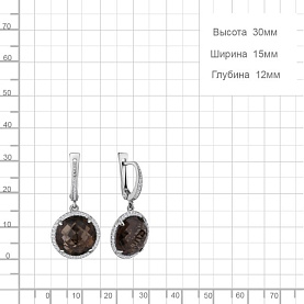 Серьги Аквамарин - Серебро 925, Кварц (арт. 4436401А.5)