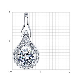 Подвеска SOKOLOV - Серебро 925, Фианит (арт. 94032165)