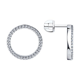 Серьги SOKOLOV - Серебро 925, Фианит (арт. 94026738)