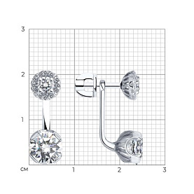 Серьги SOKOLOV - Серебро 925, Фианит (арт. 94021439)