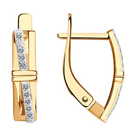 Серьги SOKOLOV - Золото 585, Фианит (арт. 029245)