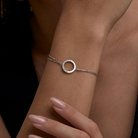 Браслет Diamant - Серебро 925, Фианит, Эмаль (арт. 94-150-00241-2)