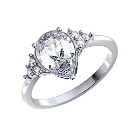 Кольцо POKROVSKY - Серебро 925, Фианит (арт. 1101690-00775)